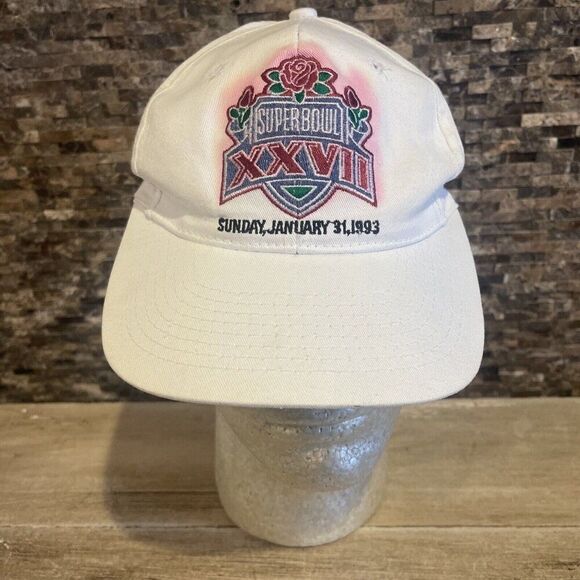 Super Bowl XXVII Hat NFL Issue  Bills  Cowboys 1993 Rose Bowl 27 Vntg Snapback - Picture 1 of 6